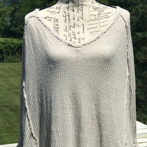 🛑SOLD🛑  FREE PEOPLE Laguna Thermal Top Ivory  LG - Picture 3 of 8